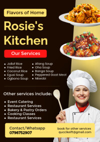 Kitchen Services Flyer Design A4 template