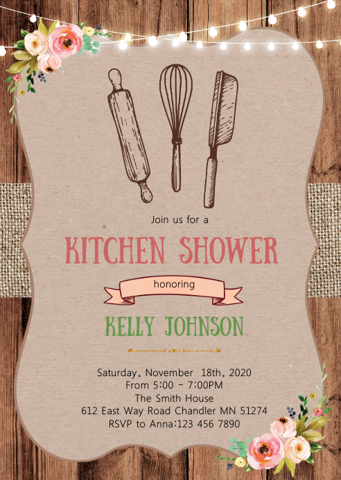 Kitchen Shower Bridal Shower Invitation Template PosterMyWall kitchen-shower-bridal-shower-invitation-template-postermywall
