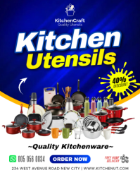 Kitchen Utensils Kitchenware Set Cooking Pot Spoons Sets Store Shop Advertisement Flyer Template  In Instagram Portrait