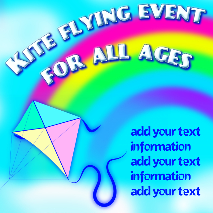 kite flying event for all ages Template PosterMyWall