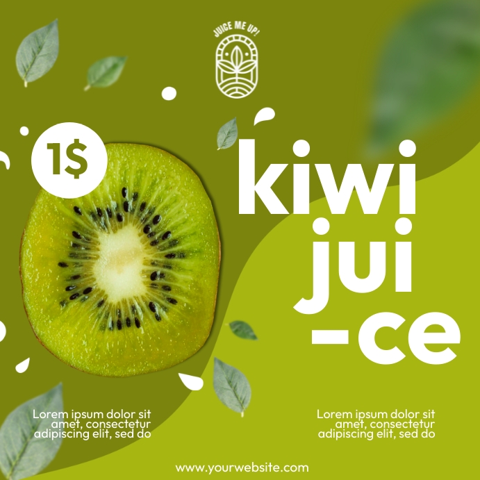 Kiwi Juice Menu Instagram Post template