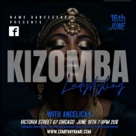 Kizomba ladystyling poster template