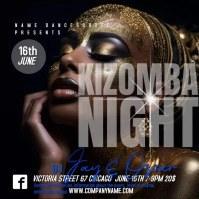 Kizomba night event poster, elegant Iphosti le-Instagram template
