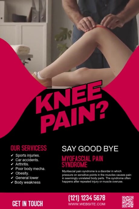 Knee Injury Health flyer (1) Grafika na Tumblr template