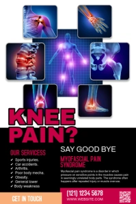Knee Injury Health flyer Tumblr-grafik template