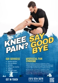 Knee Injury Health flyer A1 template