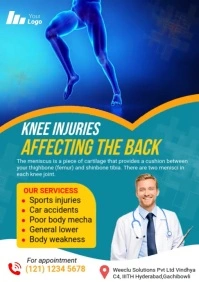 Chronic Knee Pain flyer A4 template