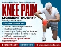Knee Pain Ligament Injury Flyer (US Letter) template