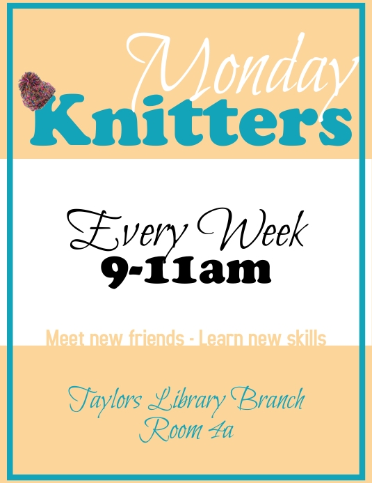 Copy of Knitting Club flyer PosterMyWall