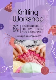 Knitting Workshop A4 template