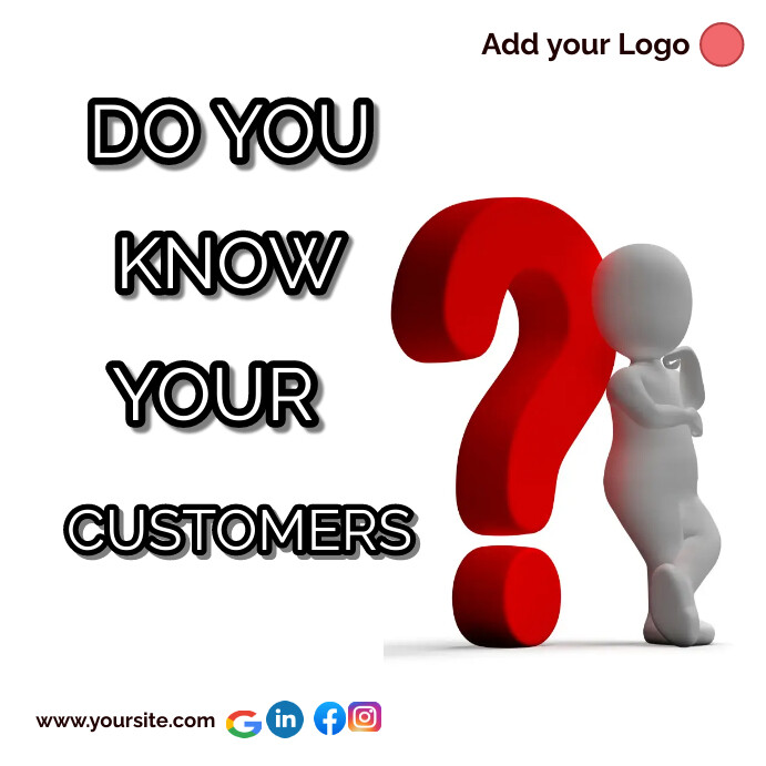 Know your customers day flyer template Instagram Post