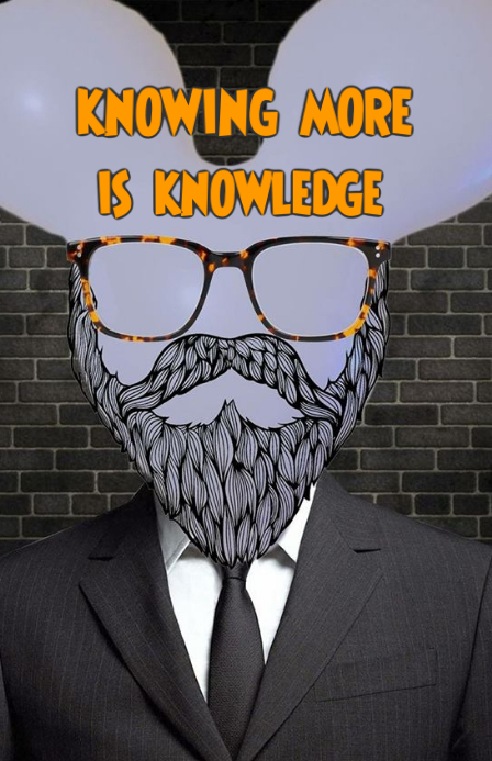 knowing more is knowledge Tabloid template