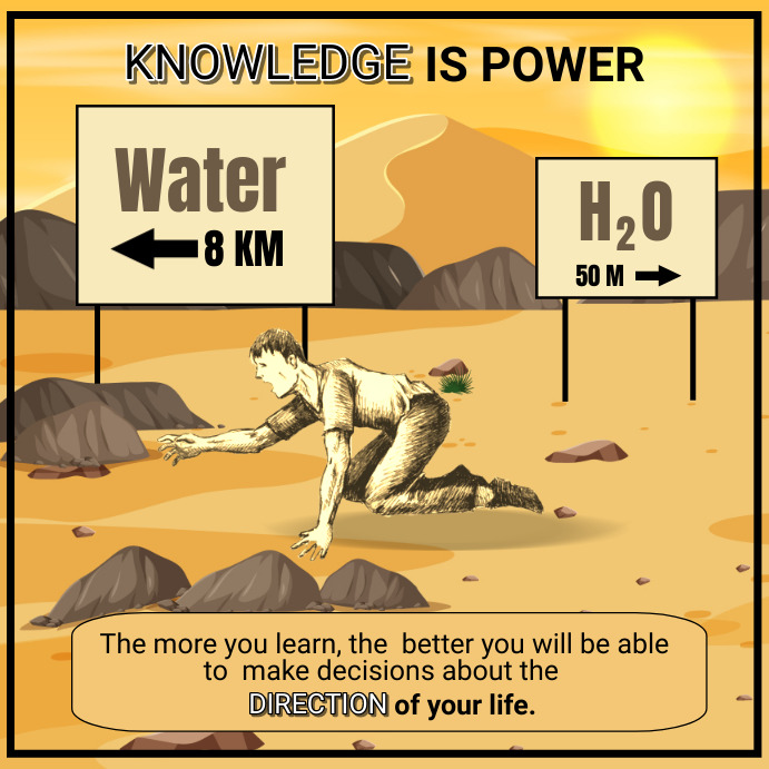 Knowledge Is Power Post Template | PosterMyWall