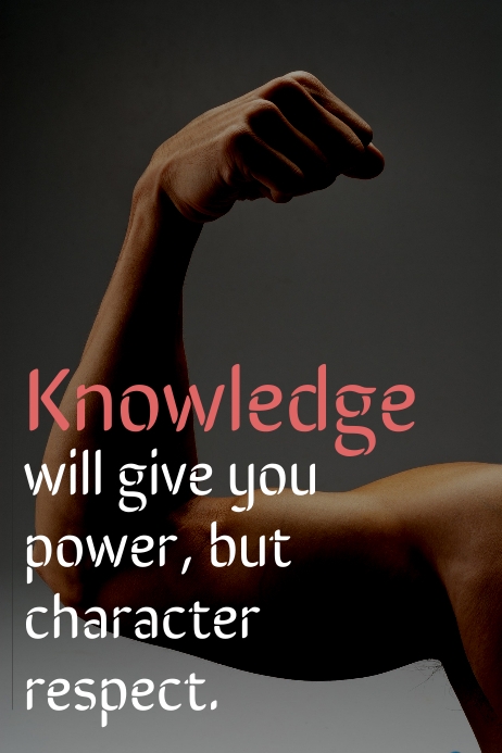 Knowledge Pinterest knowledge quote Template | PosterMyWall