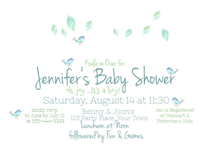 Koala Baby Shower Invitation Template Postermywall Koala Baby Shower Invitation Template Postermywall