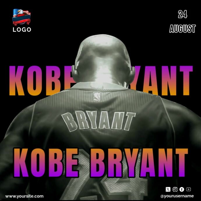 Kobe Bryant Day Instagram Post template