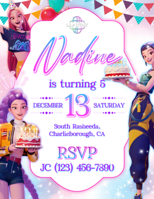 Kpop Demon Hunters Birthday Invitation Template PosterMyWall