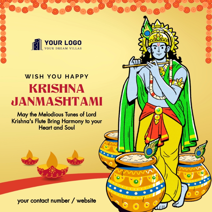 Krishna Jayanthi Wishes Template PosterMyWall