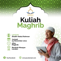 Kuliah Maghrib Mosque Template Instagram Post
