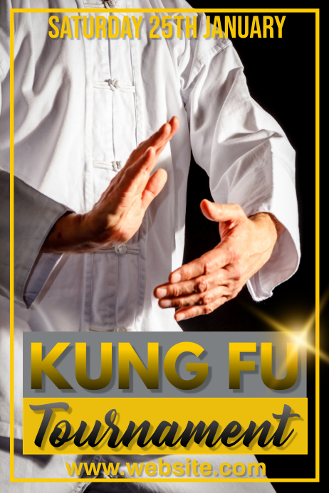 Kung Fu Poster template
