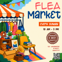 Kuning Ceria Flea Market Pos Instagram template