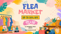 Kuning Ceria Flea Market Pos Twitter Twitter-opslag template