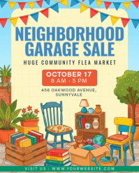 Kuning Garage Sale Instagram Portrait Template