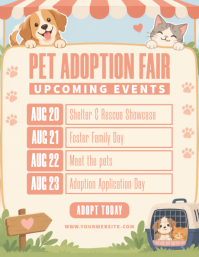 Yellow Pet Adoption Fair Flyer Template