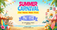 Kuning Ceria Summer Carnival Gambar Bersama Facebook template