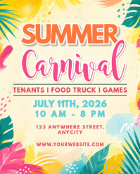 Kuning Ceria Summer Carnival Instagram Portrait template