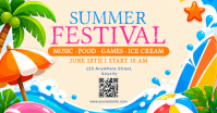 Kuning Ceria Summer Festival Gambar Bersama Facebook template