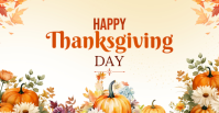 Yellow Thanksgiving Celebration Portada de evento de Facebook Template