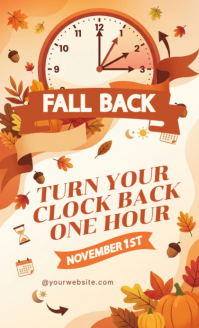 Yellow Daylight Saving Time Reminder Umthetho we-US Template