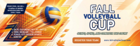 Желтый Volleyball Tournament ส่วนหัว Twitter Template