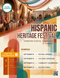 Giallo Hispanic Heritage Festival ใบปลิว Template