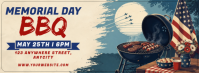 Kuning Vintage Memorial Day BBQ Foto Sampul Facebook template