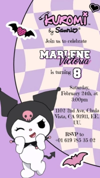 Kuromi invitation Digital Display (9:16) template