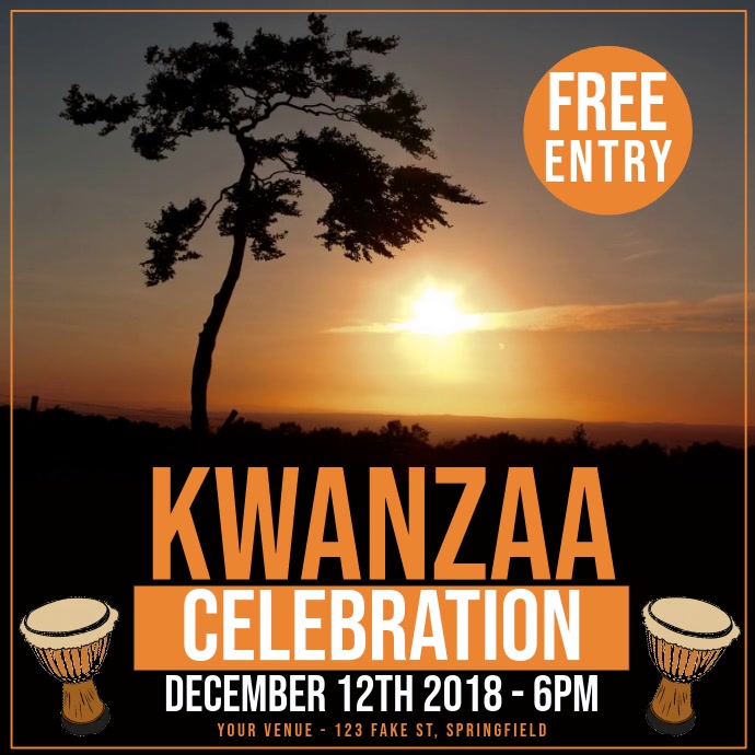 Kwanza Video Template Postermywall