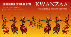 Kwanzaa celebration Ibinahaging Larawan sa Facebook template