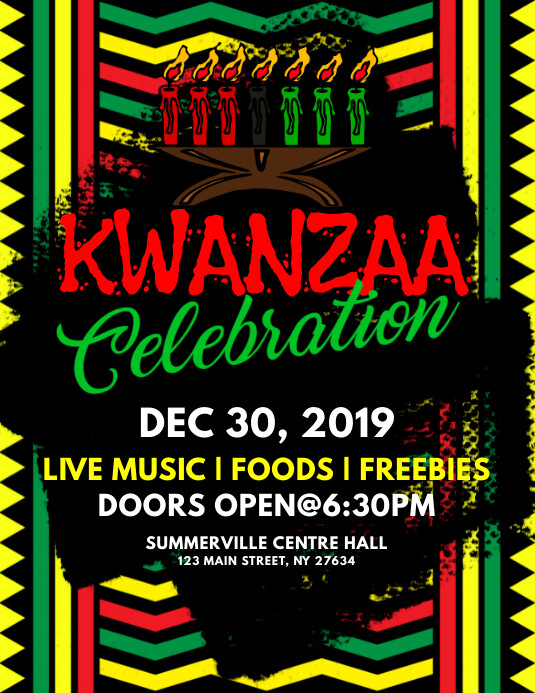 Shablon Kwanzaa Celebration Flyer Postermywall