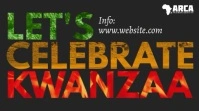 Kwanzaa celebration minimalist video ad Prezentacja (16:9) template