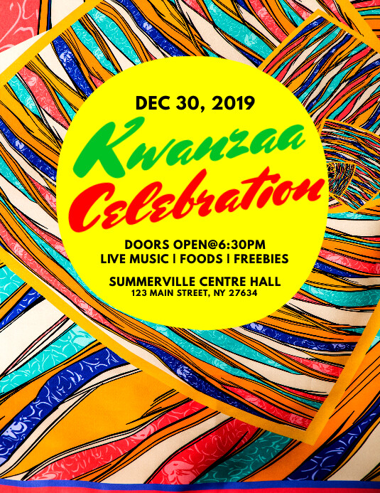 Kwanzaa Celebration Flyer Template Postermywall