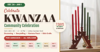 White Kwanzaa Community Celebration delt Facebook-billede Template