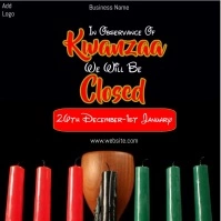 kwanzaa day business closing ad Message Instagram template