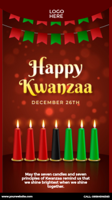 happy kwanzaa celebrate Instagram 快拍 template