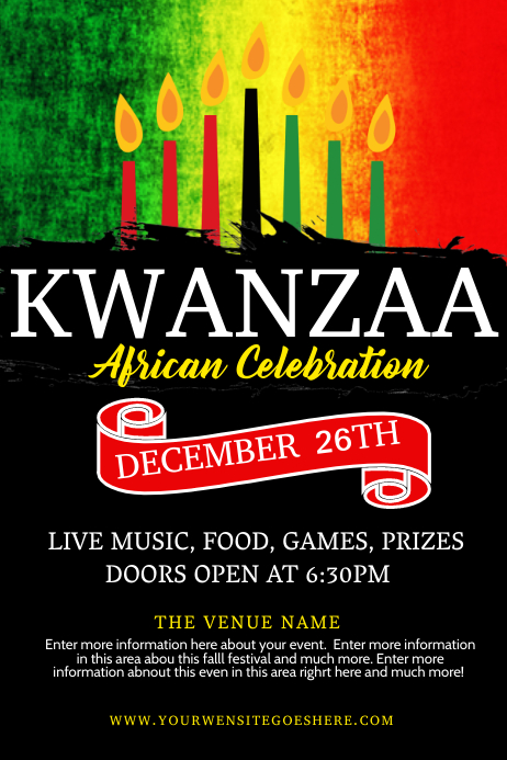 Kwanzaa Template Postermywall