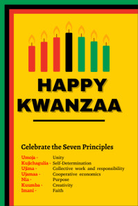 Customizable Design Templates For Kwanzaa Principles Postermywall