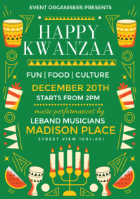 kwanzaa event flyer A3 template