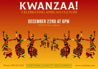 Kwanzaa event large poster A2 template