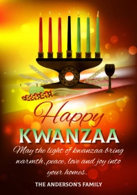 Kwanzaa Greeting Card Template A5